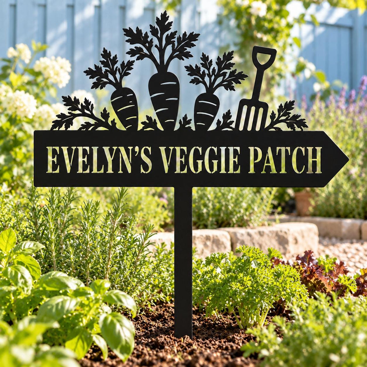 Carrot Garden Stake - Personalized Veggie Patch Sign
