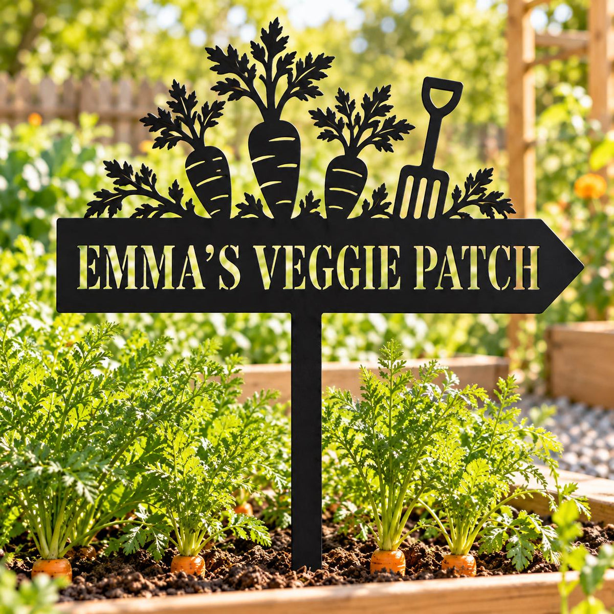 Carrot Garden Stake - Personalized Veggie Patch Sign - image 6