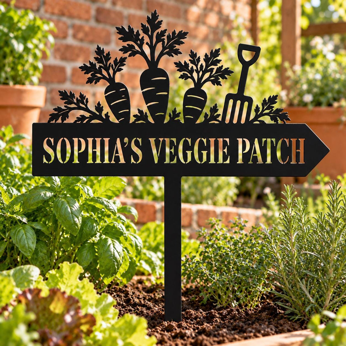 Carrot Garden Stake - Personalized Veggie Patch Sign - image 2