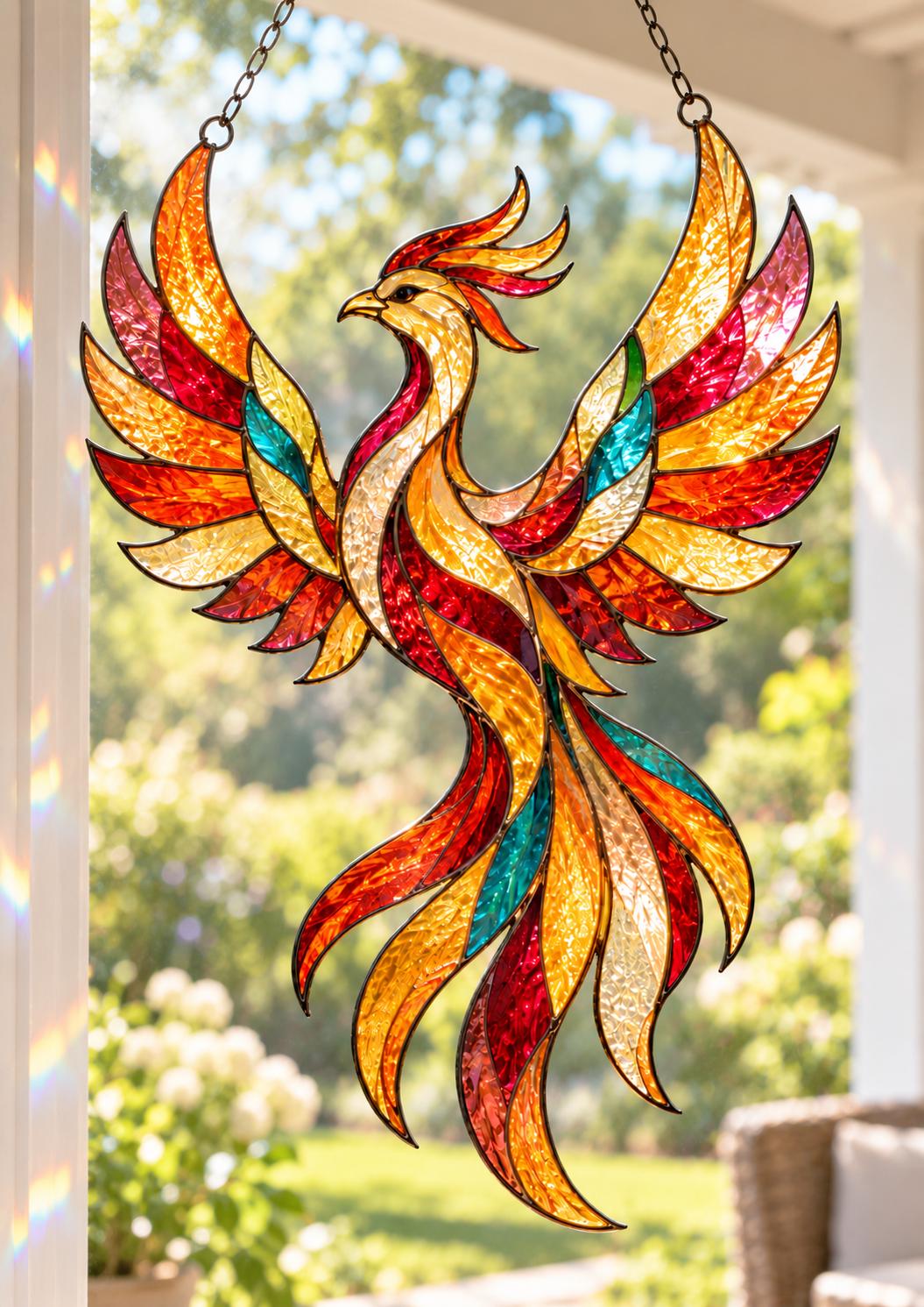 Phoenix Suncatcher - Acrylic Firebird Window Hanging - image 4