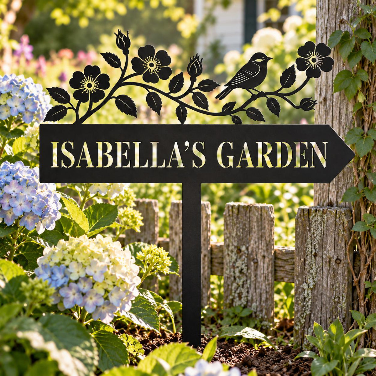 Bird Garden Sign - Personalized Metal Garden Stake - image 5