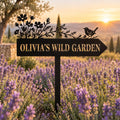 Wildflower Garden Stake - Personalized Metal Garden Sign