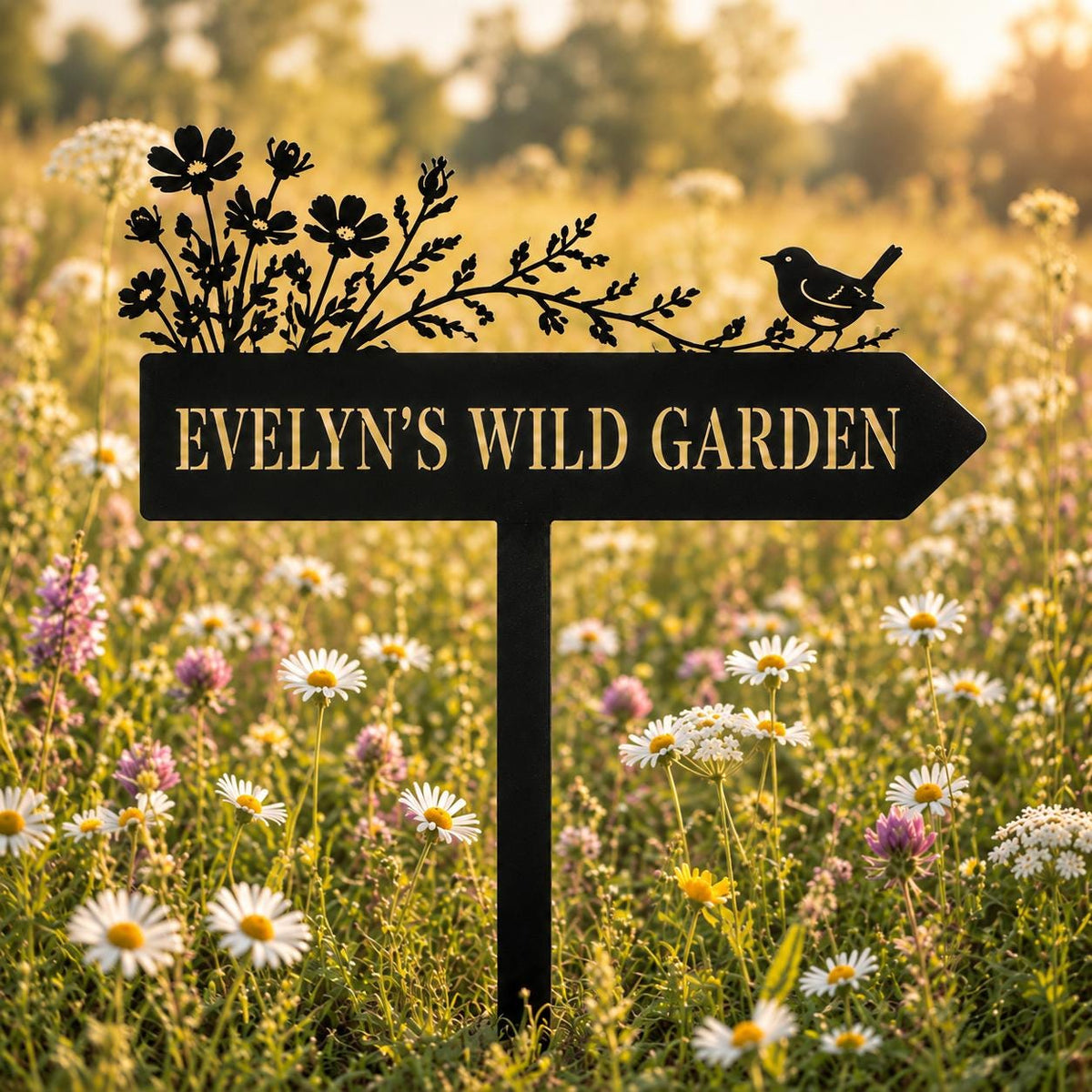 Wildflower Garden Stake - Personalized Metal Garden Sign - image 6