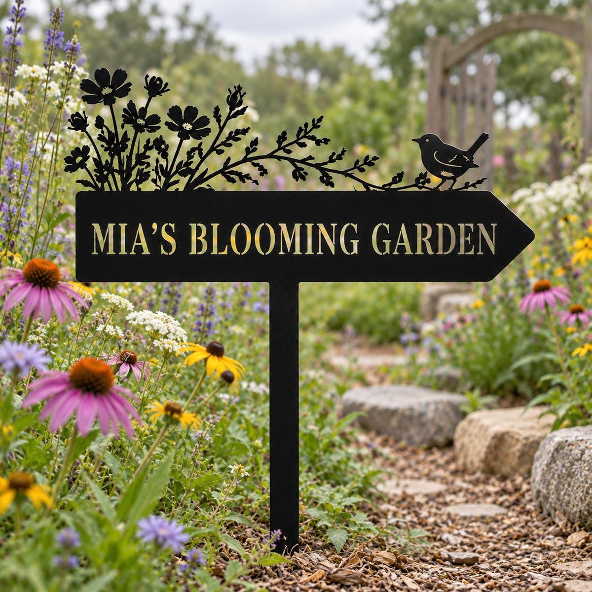Wildflower Garden Stake - Personalized Metal Garden Sign - image 2