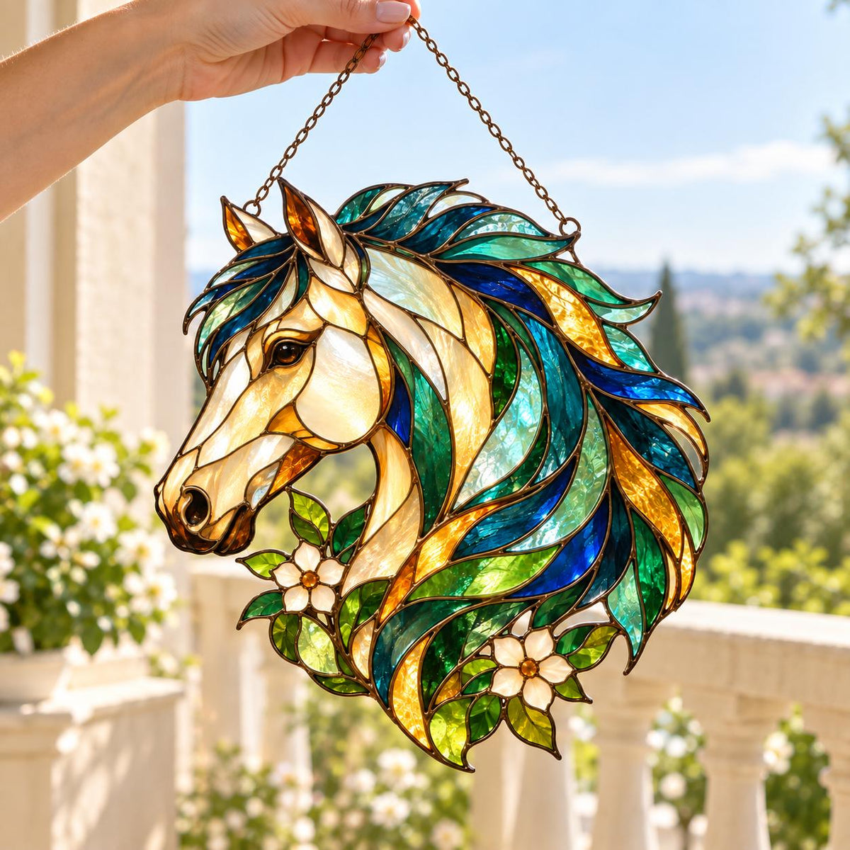 Horse Acrylic Suncatcher - Stained Glass Style Window Hanging - image 6