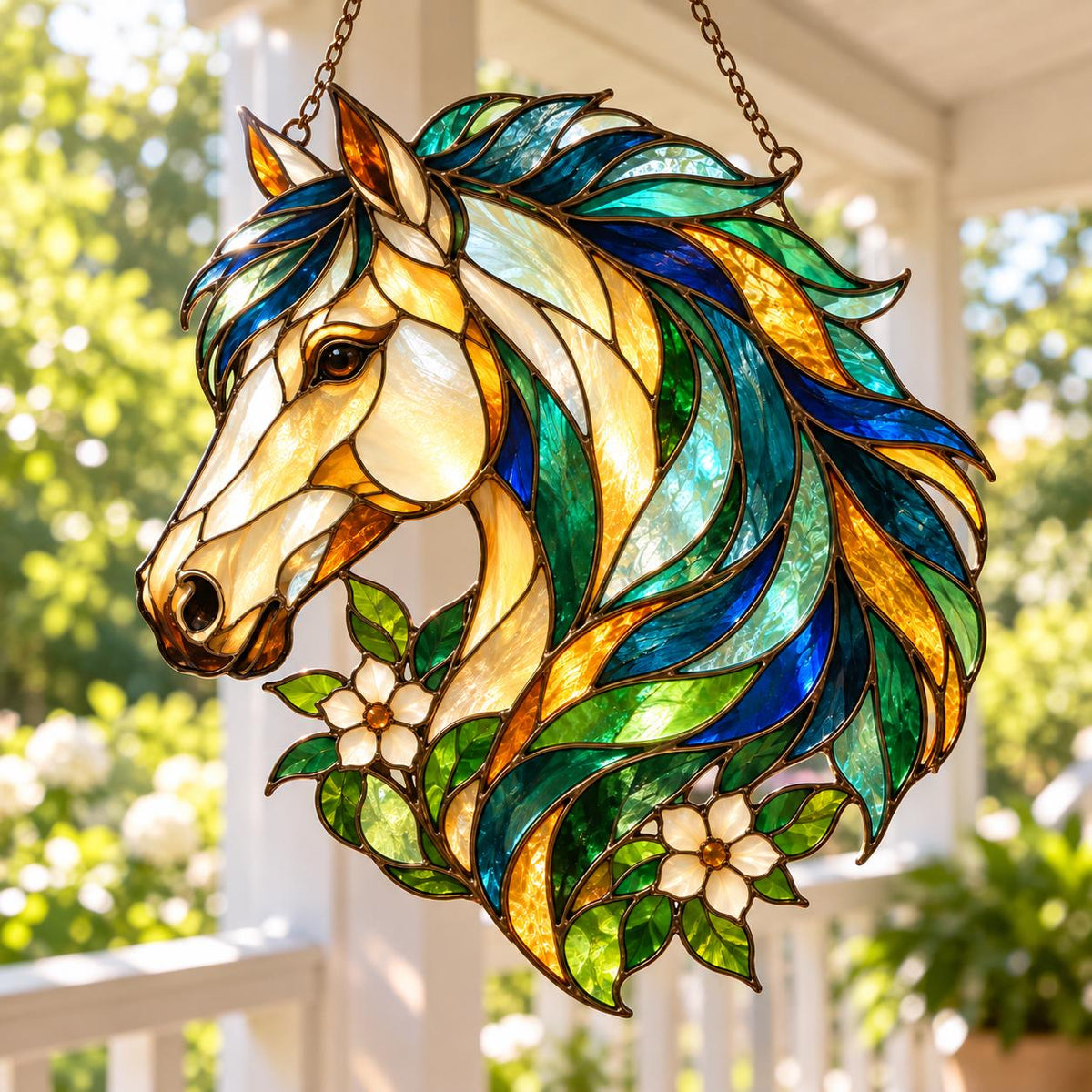 Horse Acrylic Suncatcher - Stained Glass Style Window Hanging - image 3