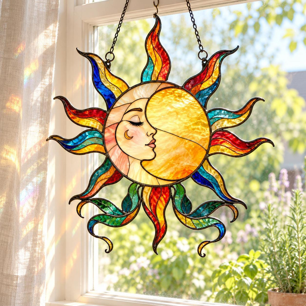 Sun Moon Suncatcher - Acrylic Window Hanging - image 3