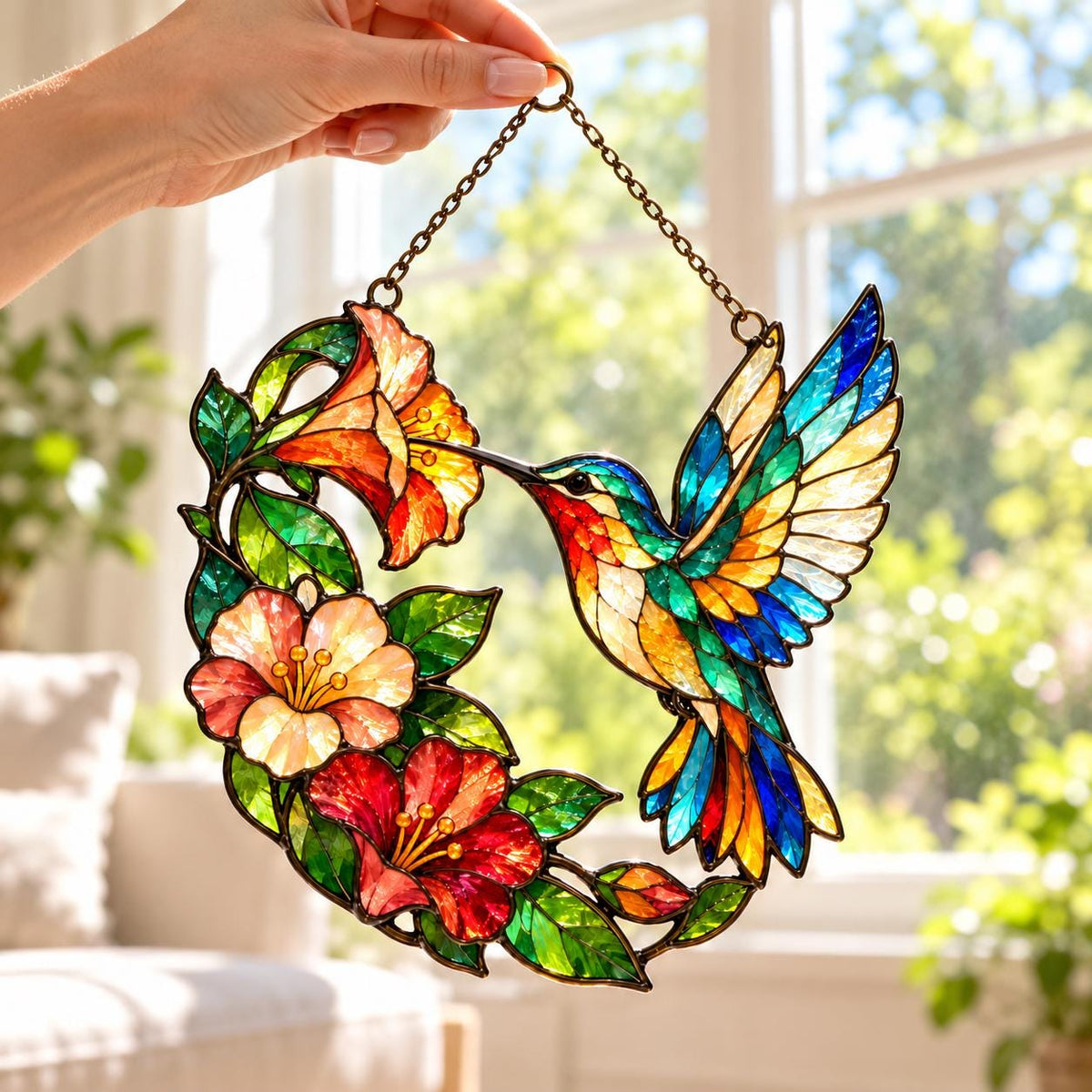Hummingbird Suncatcher - Acrylic Window Hanging - image 6