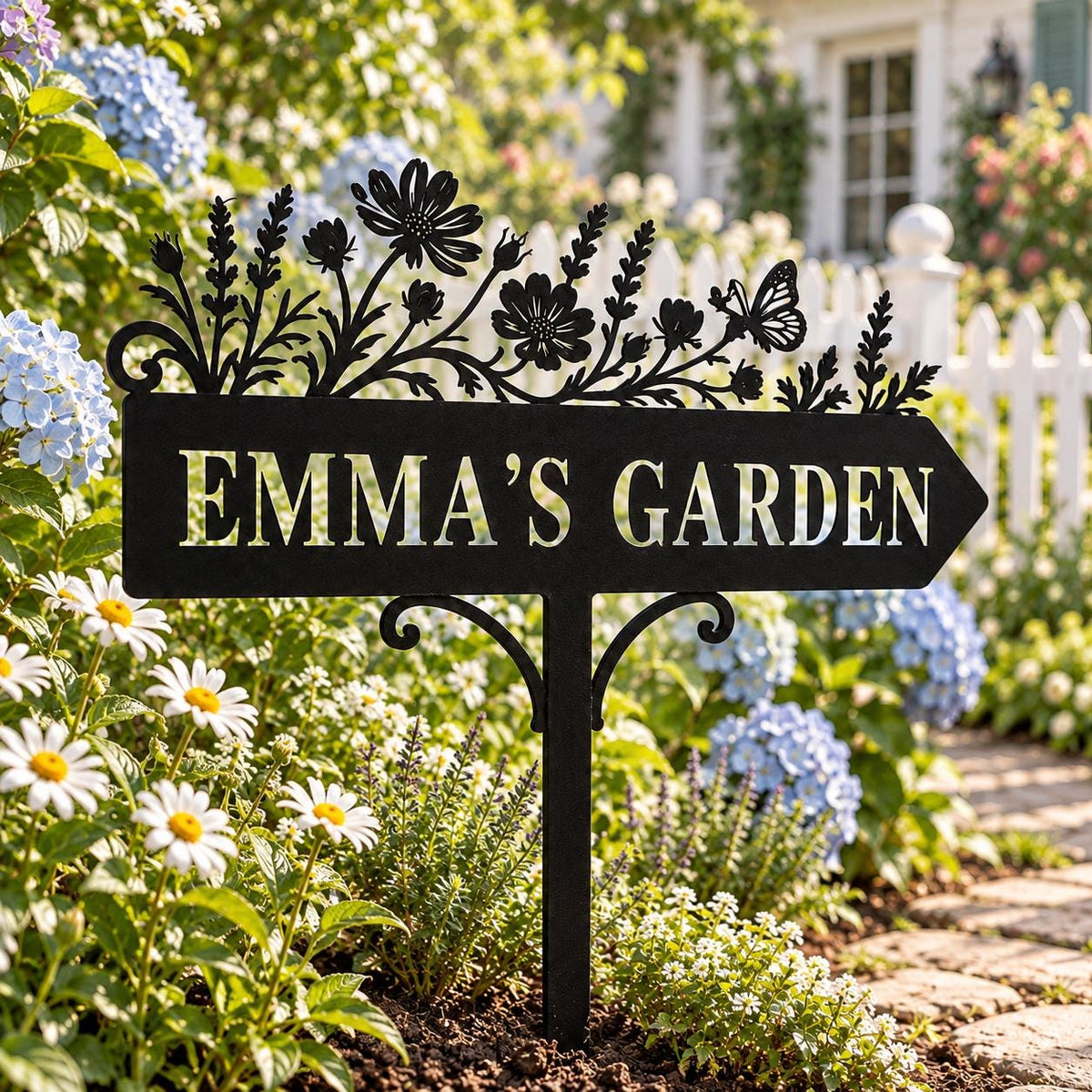 Wildflower Garden Sign - Personalized Metal Garden Stake - image 2