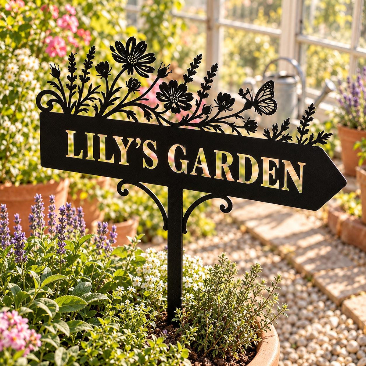 Wildflower Garden Sign - Personalized Metal Garden Stake - image 6