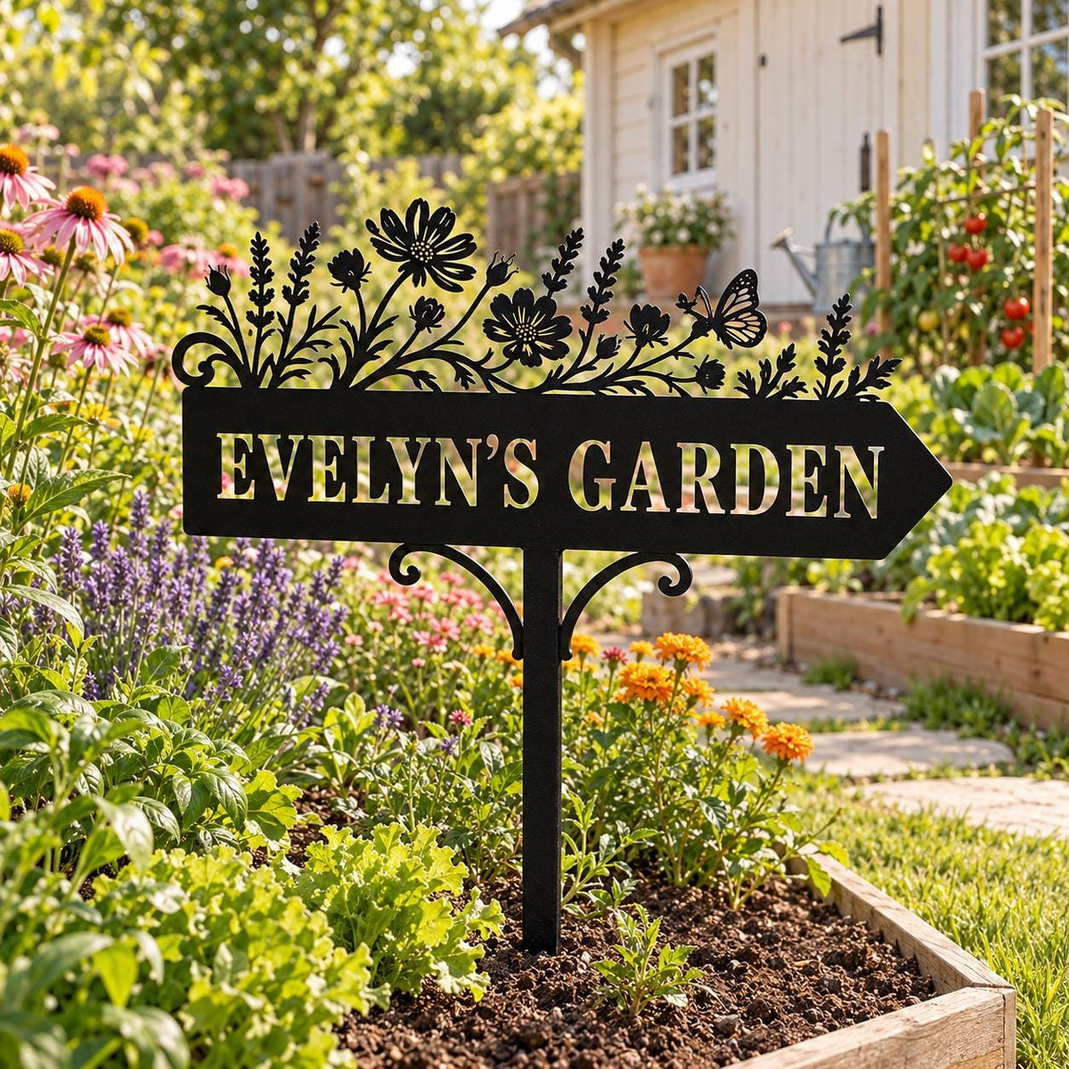 Wildflower Garden Sign - Personalized Metal Garden Stake - image 3