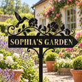 Sweet Pea Garden Stake - Metal Flower Garden Sign