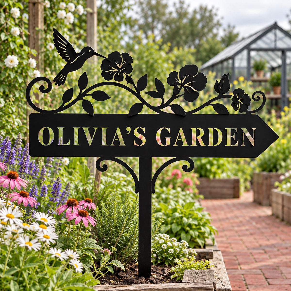 Sweet Pea Garden Stake - Metal Flower Garden Sign - image 3