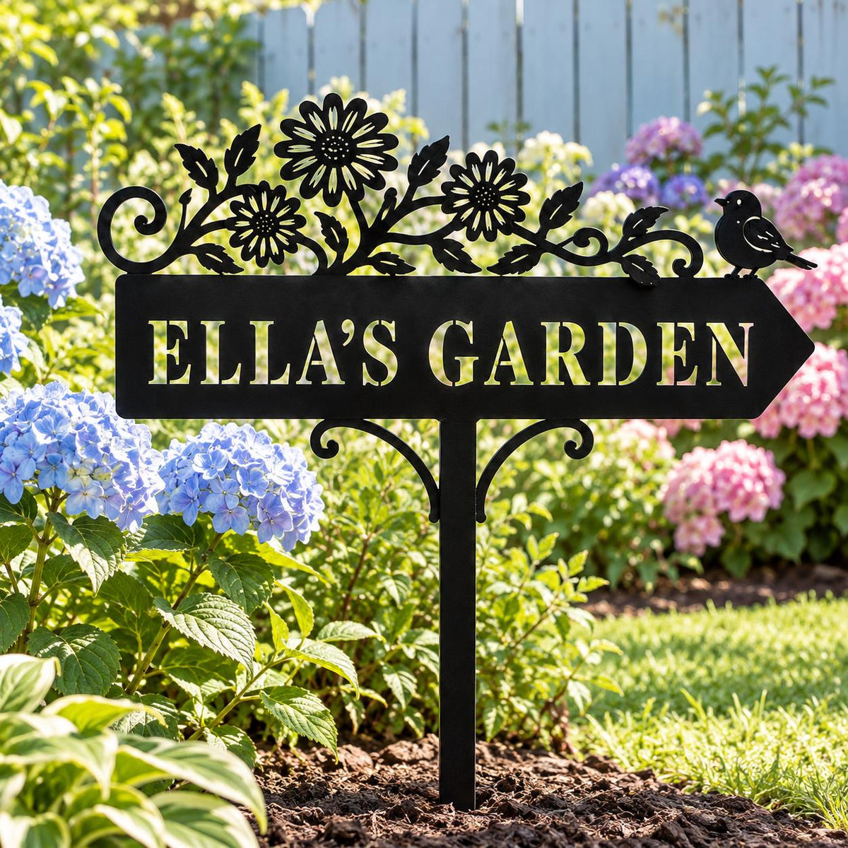 Daisy Meadow Garden Stake - Metal Flower Garden Sign - image 4