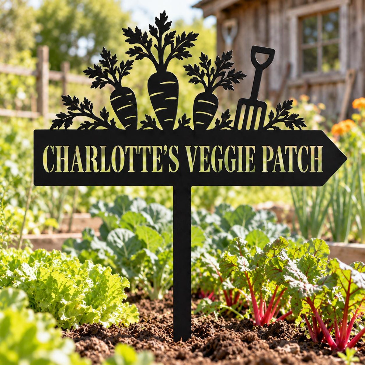 Carrot Garden Stake - Personalized Veggie Patch Sign - image 3