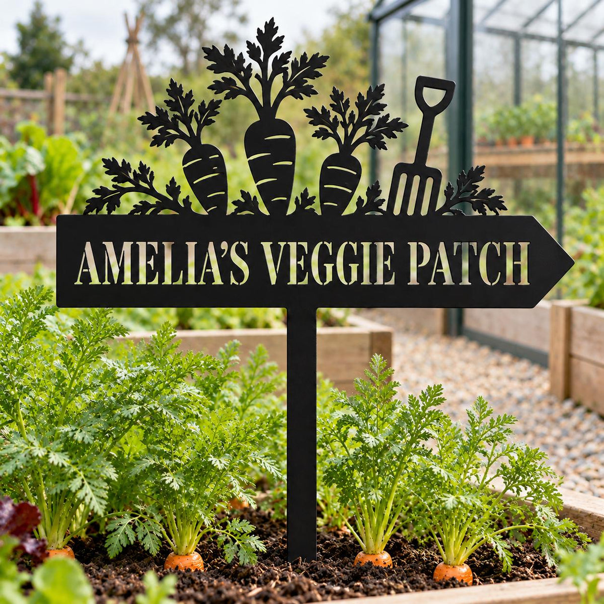 Carrot Garden Stake - Personalized Veggie Patch Sign - image 5