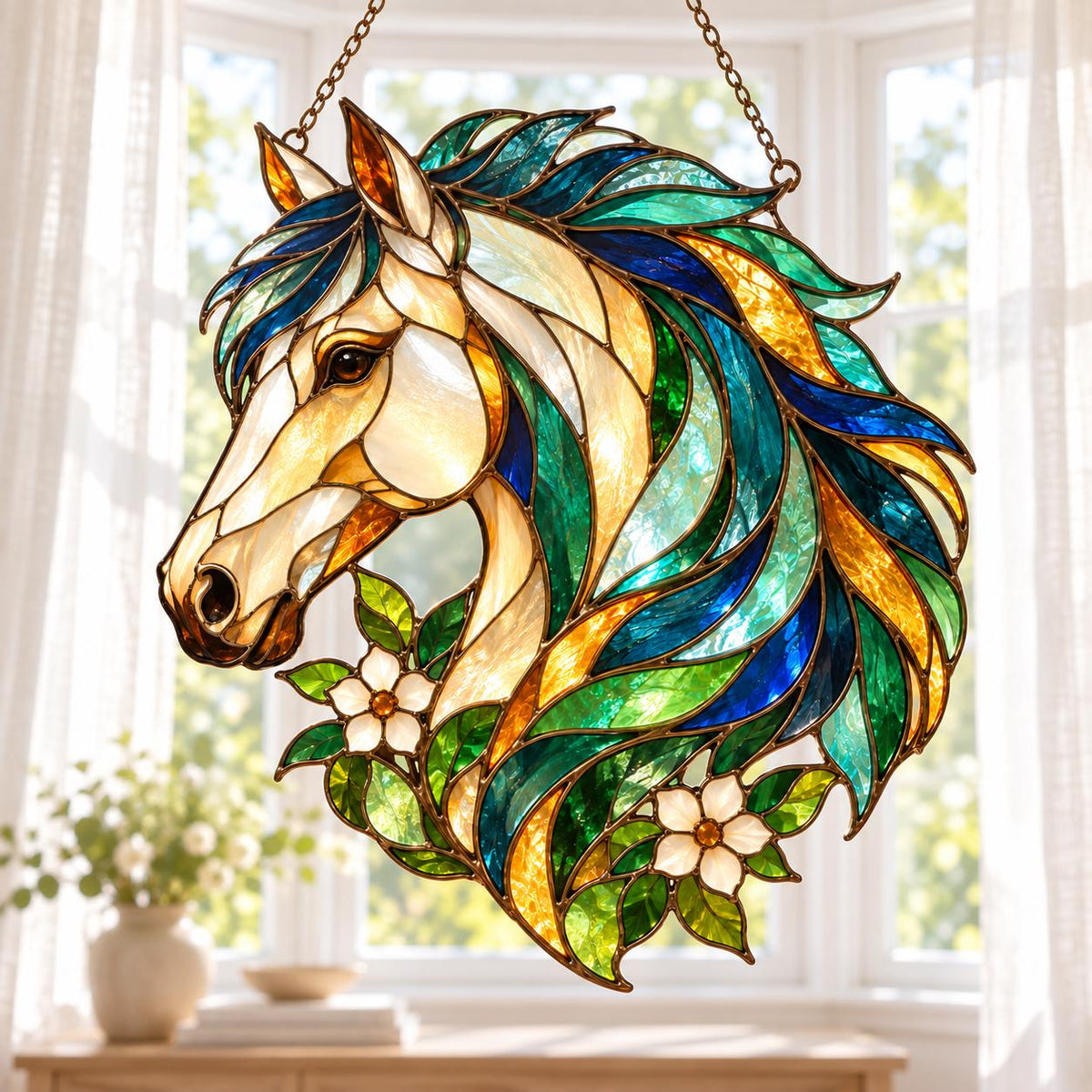 Horse Acrylic Suncatcher - Stained Glass Style Window Hanging - image 5