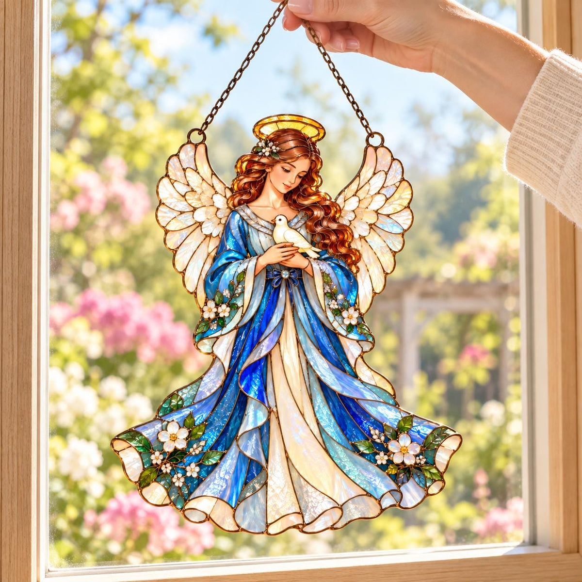 Angel Dove Suncatcher - Acrylic Window Hanging - image 4
