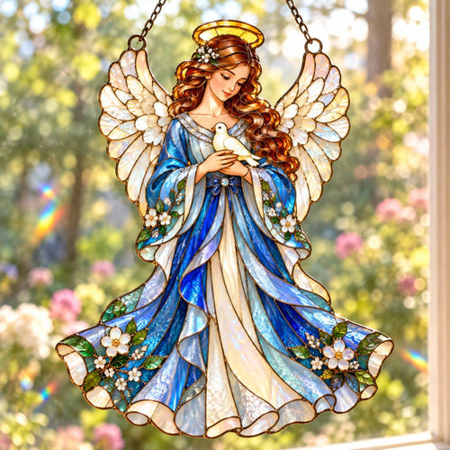 Angel Dove Suncatcher - Acrylic Window Hanging